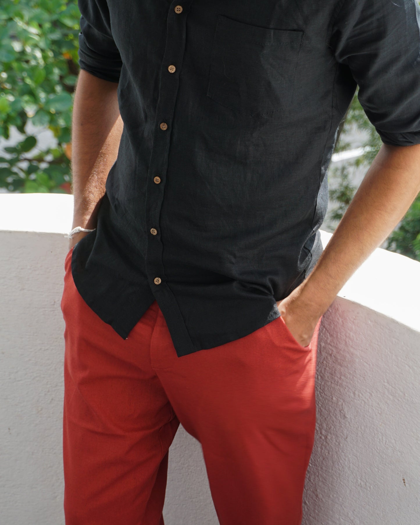 Kayo Linen Pants - Brick