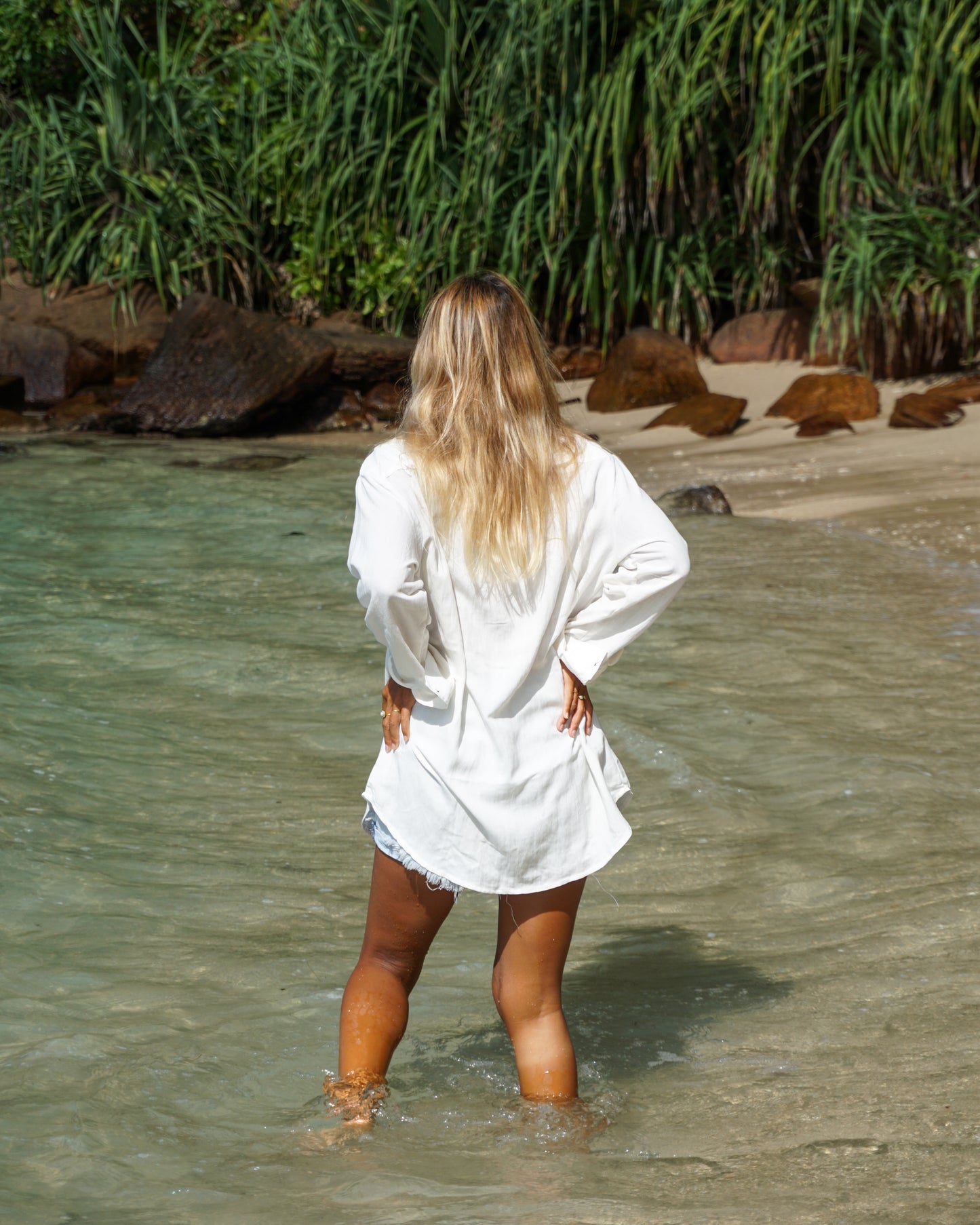 Hiri Oversized Shirt - Milky White