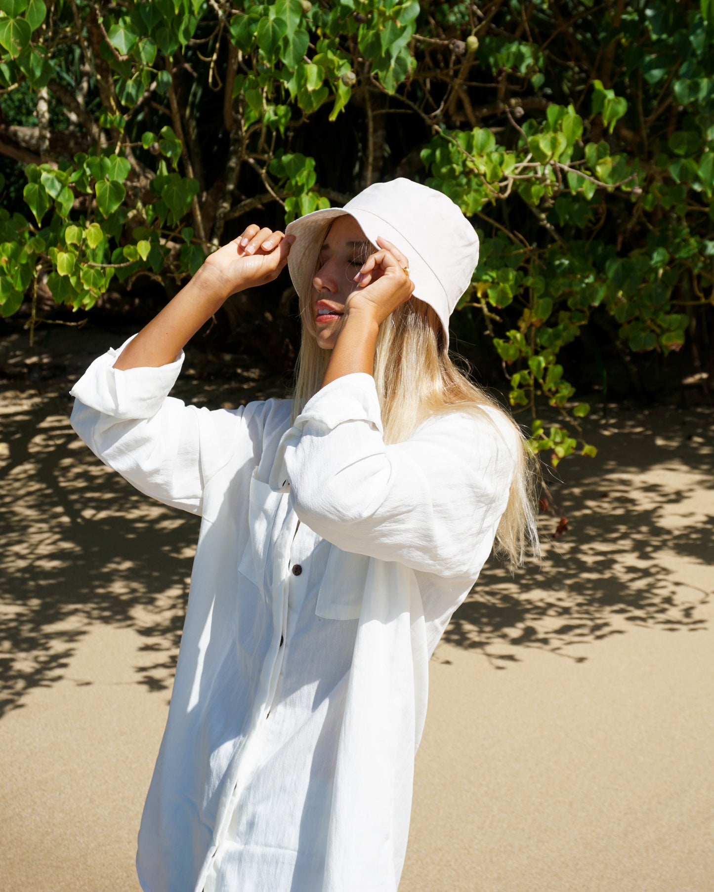 Hiri Oversized Shirt - Milky White